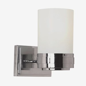 Trans Globe Lighting-2912 PC-Solstice - One Light Wall Sconce   Polished Chrome Finish with White Frosted Glass
